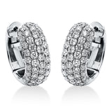 Creolen 18 kt WG, 98 Brill. 3,00 ct, TW-vsi