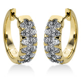 Creolen 18 kt GG, 38 Brill. 1,01 ct, TW-si