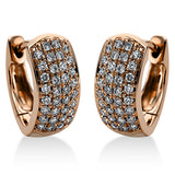 Creolen 18 kt RG, 68 Brill. 0,43 ct, TW-si