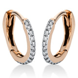 Creolen 18 kt RG, 26 Brill. 0,10 ct, TW-si