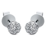 Ohrstecker 18 kt WG, 2 Brill. 0,20 ct, TW-si, 16 Brill. 0,20 ct, TW-si