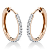 Creolen 18 kt RG, 30 Brill. 0,15 ct, TW-si