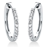 Creolen 18 kt WG, 26 Brill. 0,20 ct, TW-si