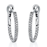 Creolen 18 kt WG, 46 Brill. 0,25 ct, TW-si