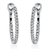 Creolen 18 kt WG, 46 Brill. 0,35 ct, TW-si