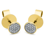 Ohrstecker 18 kt GG, 38 Brill. 0,11 ct, TW-si