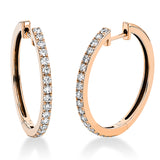 Creolen 18 kt RG, 36 Brill. 0,83 ct, TW-si