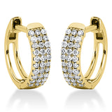 Creolen 18 kt GG, 60 Brill. 0,28 ct, TW-si