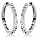 Creolen 18 kt WG, 38 Brill. 0,26 ct, TW-si