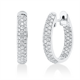 Creolen 18 kt WG, 142 Brill. 1,22 ct, TW-si