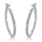 Creolen 18 kt WG, 54 Brill. 0,50 ct, TW-si