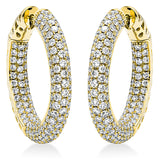 Creolen 18 kt GG, 394 Brill. 5,91 ct, TW-vsi