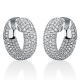 Creolen 18 kt WG, 478 Brill. 10,72 ct, TW-vsi
