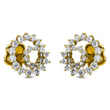 Ohrstecker 18 kt GG, 50 Brill. 0,90 ct, TW-vsi