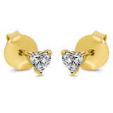 Ohrstecker 18 kt GG, 2 Herzschl. 0,28 ct, W-si