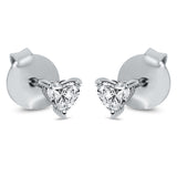 Ohrstecker 18 kt WG, 2 Herzschl. 0,27 ct, W-si