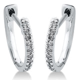 Creolen 18 kt WG, 22 Brill. 0,20 ct, TW-si
