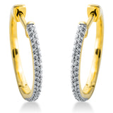 Creolen 18 kt GG, 38 Brill. 0,10 ct, TW-si
