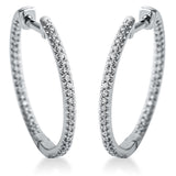 Creolen 18 kt WG, 90 Brill. 0,25 ct, TW-si