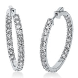 Creolen 18 kt WG, 50 Brill. 4,00 ct, TW-si