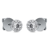 Ohrstecker 18 kt WG, 20 Brill. 0,10 ct, TW-si, 2 Brill. 0,25 ct, TW-si