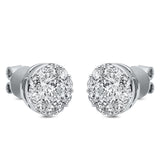 Ohrstecker 18 kt WG, 20 Brill. 0,60 ct, TW-si, 2 Brill. 1,00 ct, TW-si