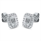 Ohrstecker 18 kt WG, 18 Fant-Schl. 0,50 ct, TW-vsi, 36 Brill. 0,22 ct, TW-si