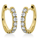 Creolen 18 kt GG, 16 Brill. 0,48 ct, TW-si