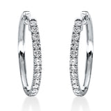 Creolen 18 kt WG, 26 Brill. 0,75 ct, TW-si