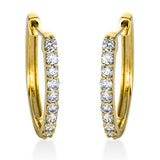 Creolen 18 kt GG, 18 Brill. 0,54 ct, TW-si