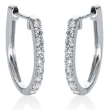 Creolen 18 kt WG, 18 Brill. 0,84 ct, TW-si