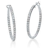 Creolen 18 kt WG, 70 Brill. 2,04 ct, TW-si