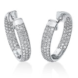 Creolen 18 kt WG, 168 Brill. 2,89 ct, TW-si