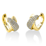 Creolen 18 kt GG, 90 Brill. 0,49 ct, TW-si