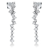 Ohrschmuck 18 kt WG, 10 Brill. 1,01 ct, TW-si, 20 Brill. 0,93 ct, TW-si