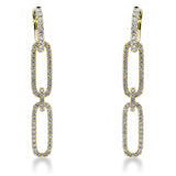 Ohrschmuck 18 kt GG, 128 Brill. 0,61 ct, TW-si