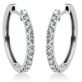 Creolen 18 kt WG, 24 Brill. 0,50 ct, TW-si