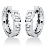Creolen 18 kt WG, 20 Bag. 0,68 ct, TW-si