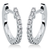 Creolen 18 kt WG, 22 Brill. 0,16 ct, TW-si