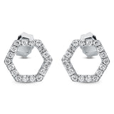 Ohrstecker 18 kt WG, 36 Brill. 0,21 ct, W-si