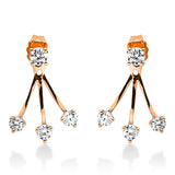 Ohrschmuck 18 kt RG, 8 Brill. 0,55 ct, W-si
