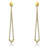 Ohrschmuck 18 kt GG, 171 Brill. 1,38 ct, W-si
