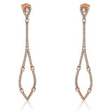 Ohrschmuck 18 kt RG, 176 Brill. 1,20 ct, W-si
