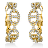 Creolen 18 kt GG, 156 Brill. 0,73 ct, W-si