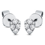Ohrstecker 18 kt WG, 6 Brill. 0,14 ct, TW-si, 2 Princ. 0,04 ct, TW-si, 4 Brill. 0,01 ct, TW-si