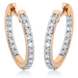 Creolen 18 kt RG, 30 Brill. 0,50 ct, TW-si