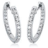 Creolen 18 kt WG, 30 Brill. 0,50 ct, TW-si