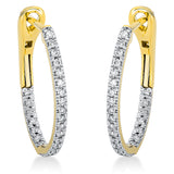 Creolen 18 kt GG, 50 Brill. 0,50 ct, TW-si