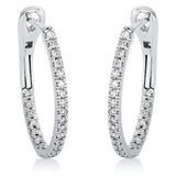 Creolen 18 kt WG, 50 Brill. 0,50 ct, TW-si