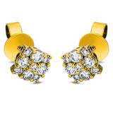 Ohrstecker 18 kt GG, 18 Brill. 0,69 ct, W-si